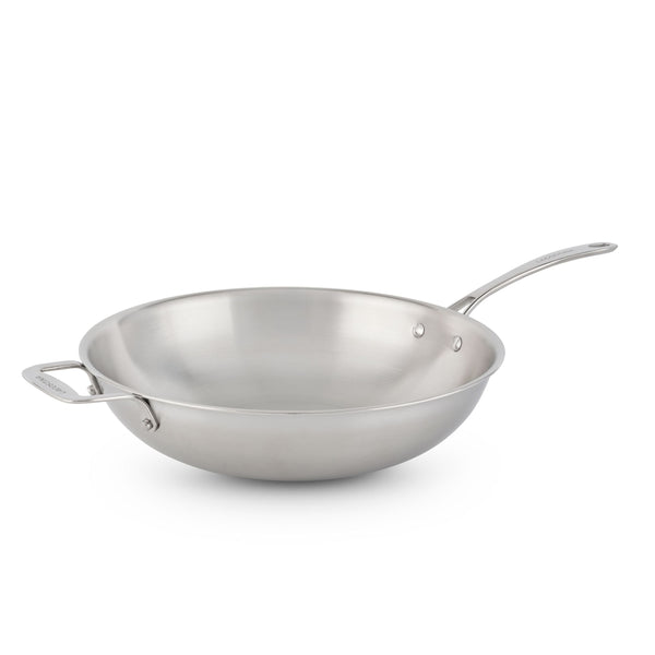 Lagostina 3-Ply Clad Commercial Wok Fry Pan, 32-cm P9