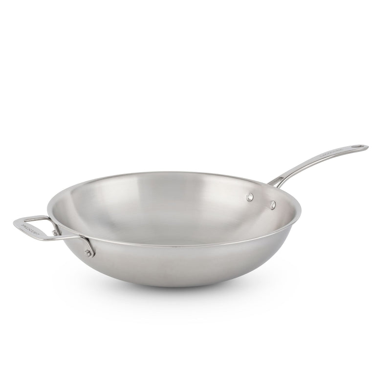 Lagostina 3-Ply Clad Commercial Wok Fry Pan, 32-cm P9