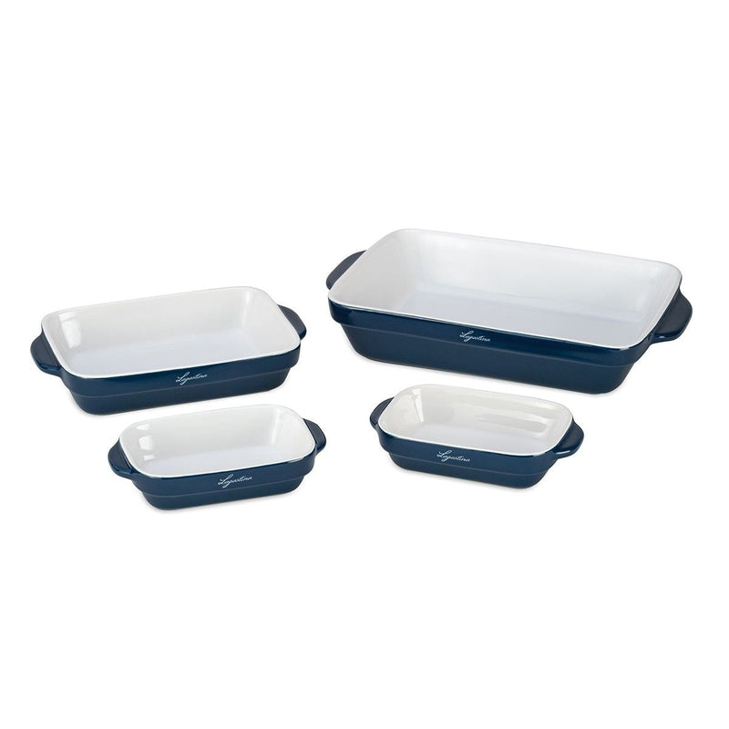 Lagostina Ceramic Bakeware Set, Blue, 4-pc K8