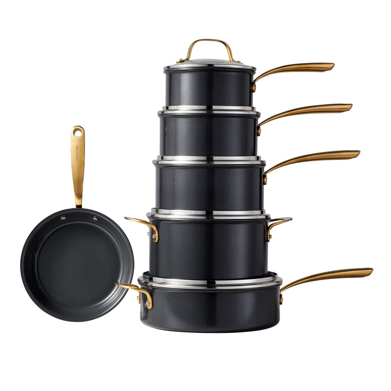 Lagostina Eleganza Ceramic Pro Non-Stick Cookware Set, 11-pc X7