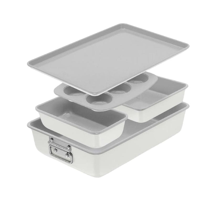 Lagostina Premium Stackable Cream Non-Stick Bakeware Set, 5-pc N0