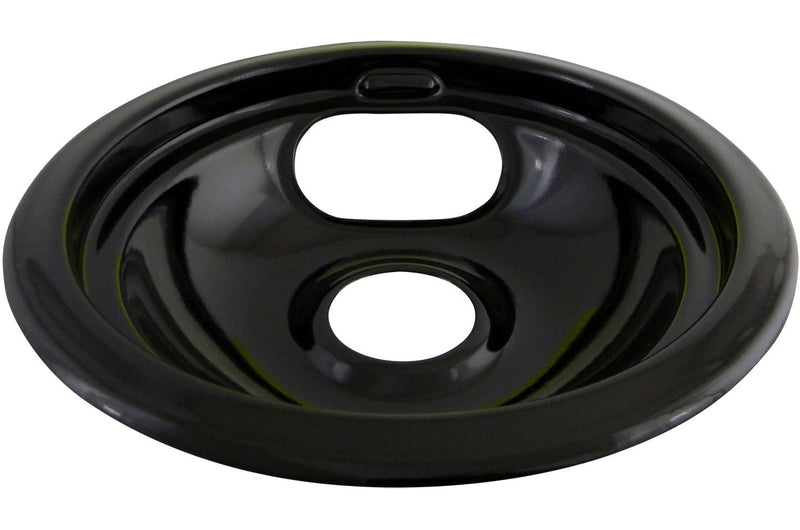 Laser 62244 Porcelain Stove Drip Pan with Trim Ring, Dishwasher Safe, Black, 8-in O3