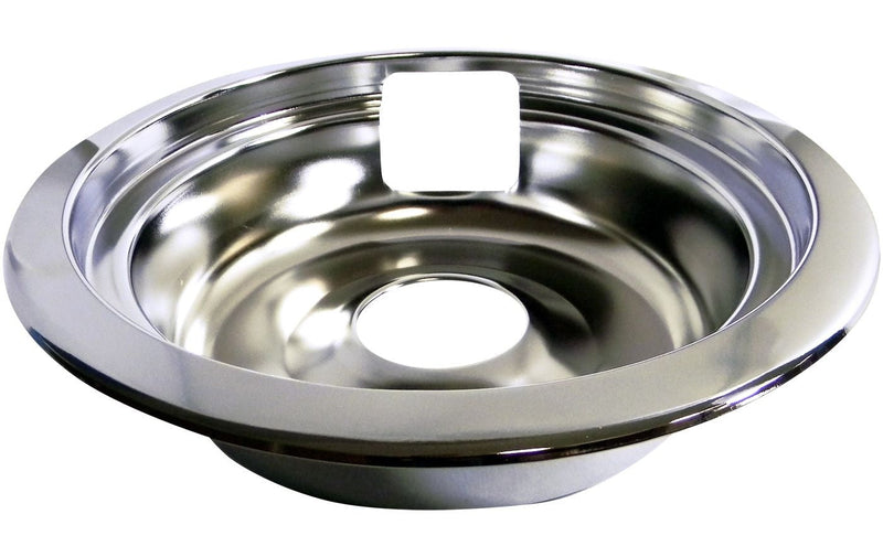 Laser 62469 Universal Stove Drip Pan with Trim Ring, Bright Chrome, 6-in D8