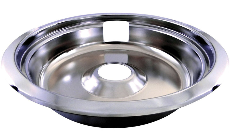 Laser 62470 Universal Stove Drip Pan with Trim Ring, Bright Chrome, 8-in B6