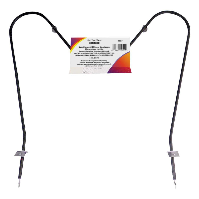 Laser 62510/2 Frigidaire Oven/Bake Element with Straight Spade Connector, 2360W, 30-in R6