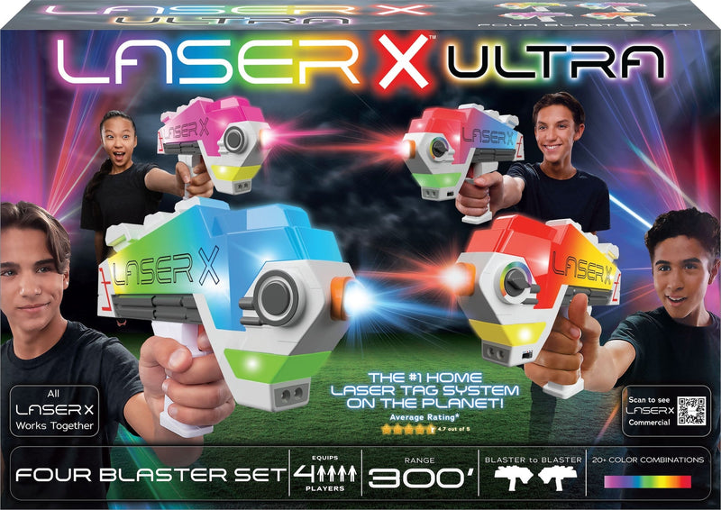 Laser X Ultra 4-Player Toy Blaster Laser Tag Set for Ages 6+ J4