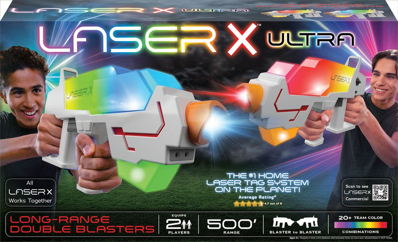 Laser X Ultra Long-Range Double Blasters Set, 2 Players L3