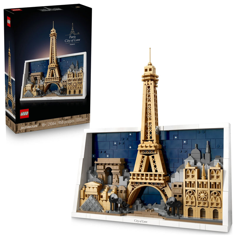 LEGO Architecture Landmarks Paris – City Of Love Building Set - 21064, 958-pcs, Ages 18+ U2