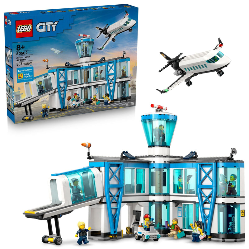 LEGO City Airport With Airplane Building Set - 60502, 887-pcs, Ages 8+ W8