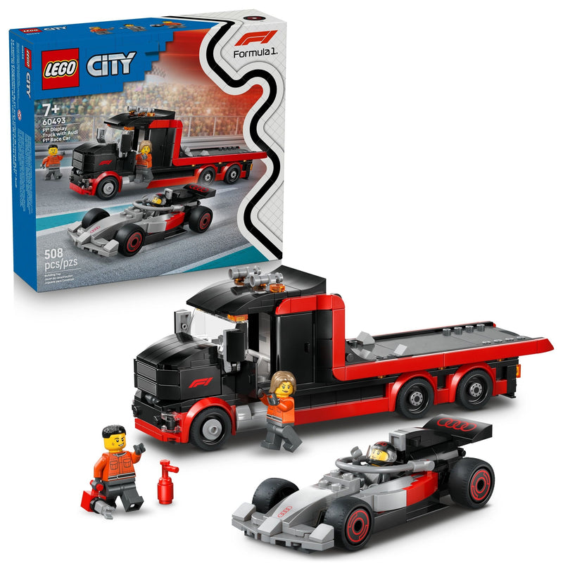 LEGO City F1 Display Truck with Audi F1 Race Car - 60493, 508-pc, Ages 7+ S0