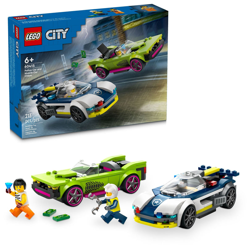 LEGO City Police Car and Muscle Car Chase - 60415, 213-pcs, Ages 6+ O3