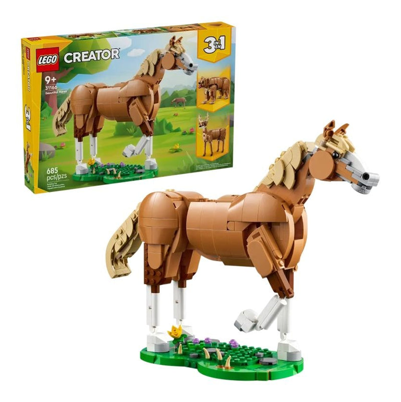 LEGO Creator 3-in-1 Beautiful Horse - 31166, 685-pcs, Ages 9+ B6