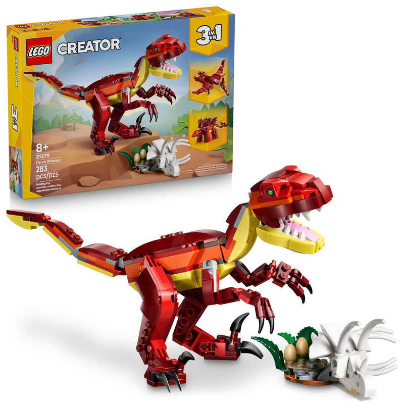LEGO Creator 3-in-1 Fierce Dinosaur Toy Building Set - 31379, 283-pcs, Ages 8+ E6
