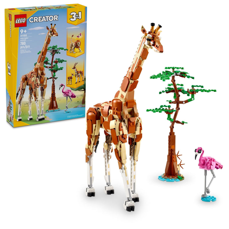 LEGO Creator 3-in-1 Wild Safari Animals - 31150, 780-pcs, Ages 9+ A1