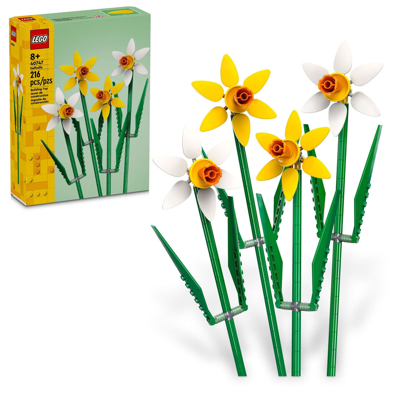 LEGO Daffodils Celebration Gift, Yellow and White Daffodils - 40747, 216-pcs, Ages 8+ O9