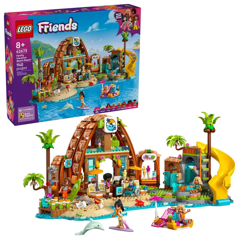 LEGO Friends 42673 Family Vacation Beach Resort for Ages 8+, 1140-pc Y4