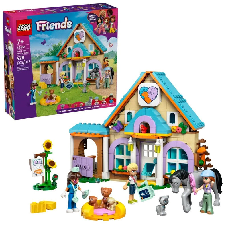 LEGO Friends Horse and Pet Vet Clinic Set - 42651, 428-pcs, Ages 7+ F8