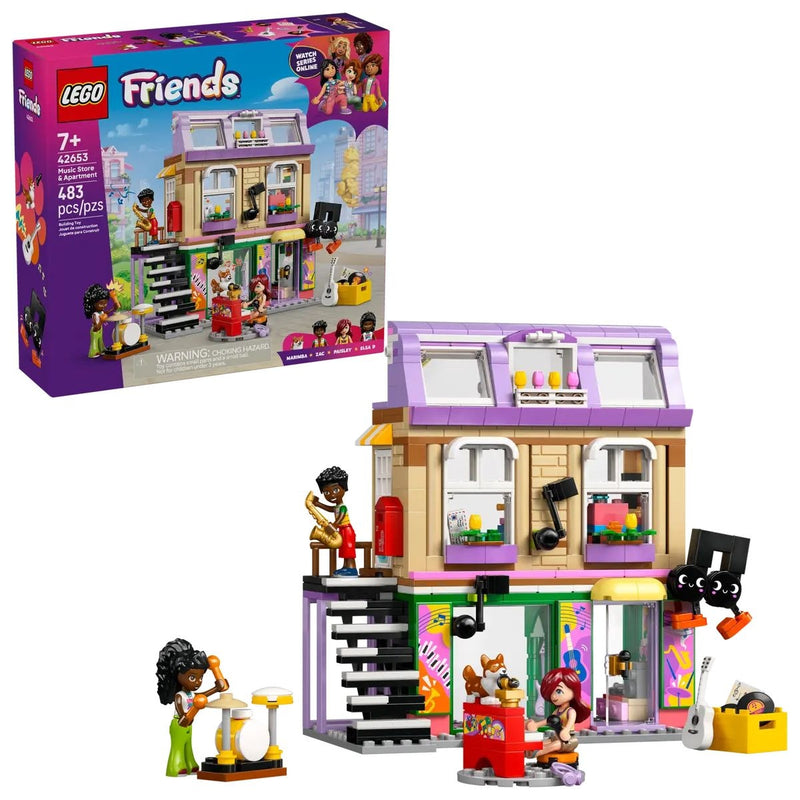 LEGO Friends Music Store & Apartment - 42653, 483-pcs, Ages 7+ W3