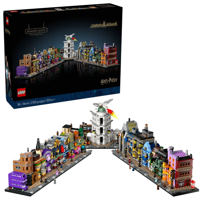 LEGO Harry Potter Diagon Alley Wizarding Shops - 76444, 2750-pcs, Ages 18+ O2