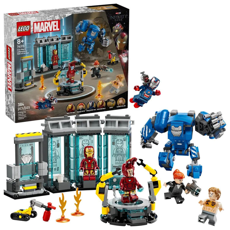 LEGO Marvel 76315 Iron Man's Laboratory: Hall of Armor, 384-pc D2