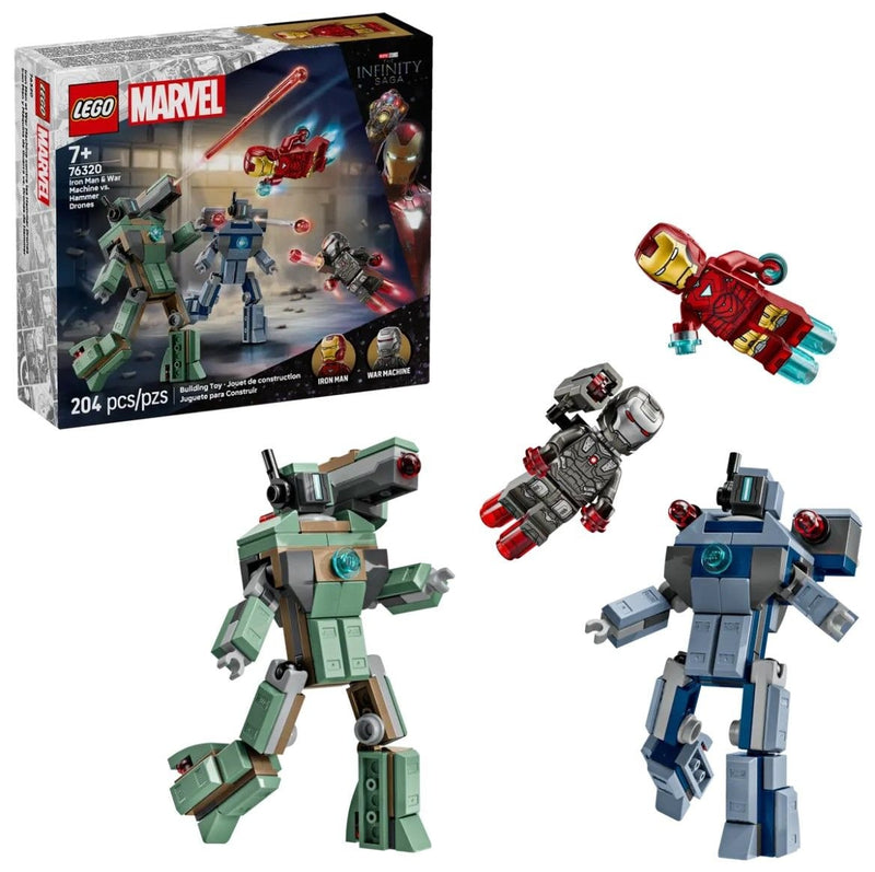 LEGO Marvel Iron Man & War Machine vs. Hammer Drones - 76320, 204-pcs, Ages 7+ N2