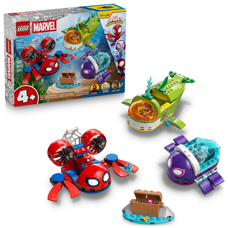 LEGO Marvel Spidey And His Amazing Friends Spidey: Underwater Vehicles - 11207, 154-pcs, Ages 4+ F5