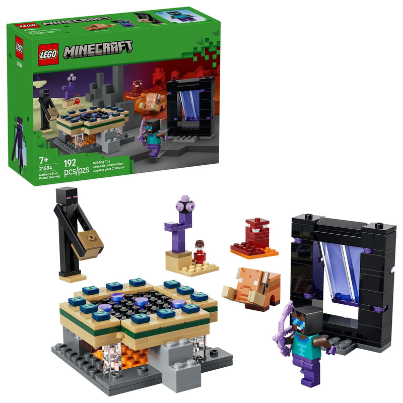 LEGO Minecraft Nether & End Portal Journey - 21584, 192-pcs, Ages 7+ E2