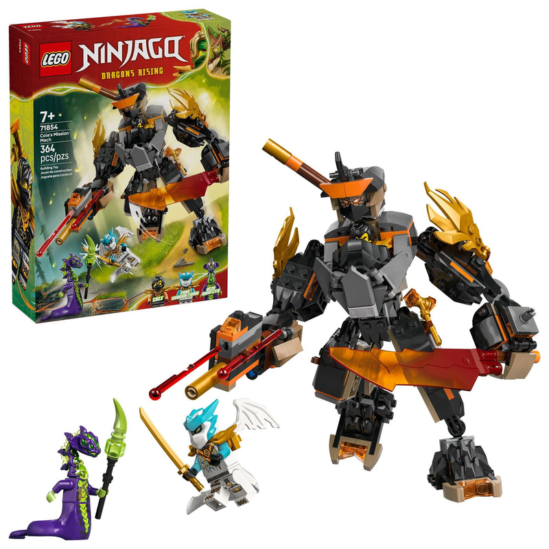 LEGO Ninjago Cole’s Mission Mech & Dragon Zane - 71854, 364-pcs, Ages 7+ T5