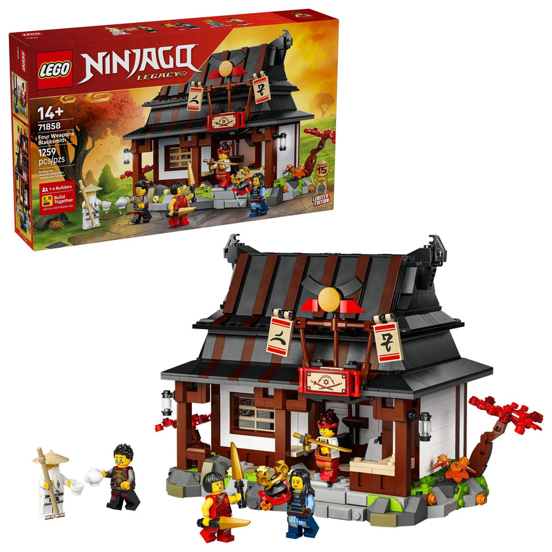 LEGO Ninjago Four Weapons Blacksmith 15th Anniversary - 71858, 1259-pcs, Ages 14+ T4