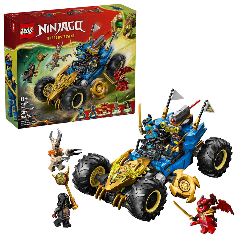 LEGO Ninjago Jay’s Transforming Car Toy Building Set - 71856, 387-pcs, Ages 8+ N3