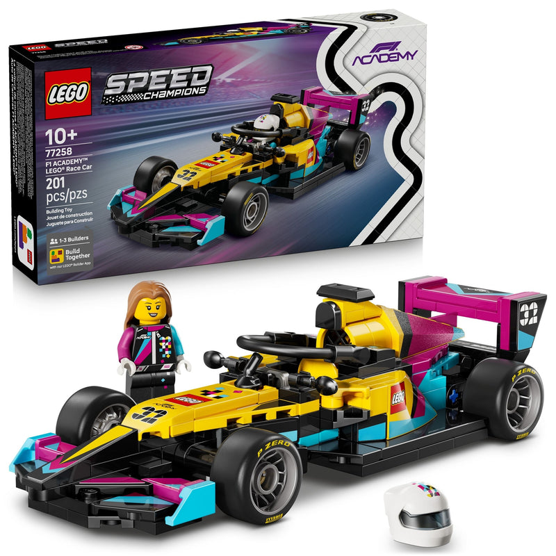 LEGO Speed Champions F1 ACADEMY LEGO Race Car - 77258, 201-pcs, Ages 10+ E2