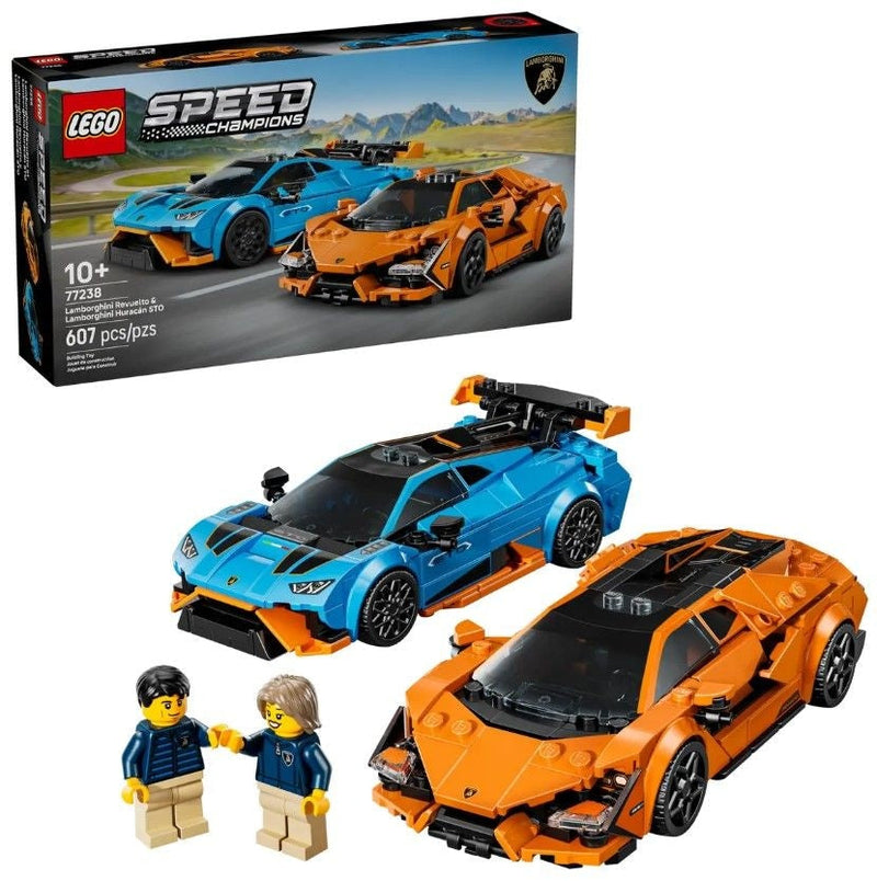 LEGO Speed Champions Lamborghini Revuelto & Huracán STO - 77238, 607-pcs, Ages 10+ T5