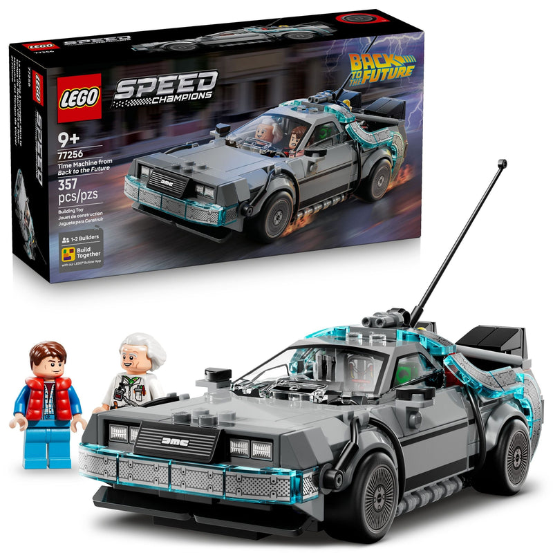 LEGO Speed Champions Time Machine From Back To The Future - 77256, 357-pcs, Ages 9+ J8