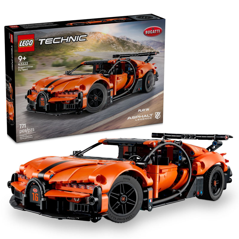 LEGO Technic Bugatti Chiron Pur Sport Hyper Car - 42222, 771-pcs, Ages 9+ R7