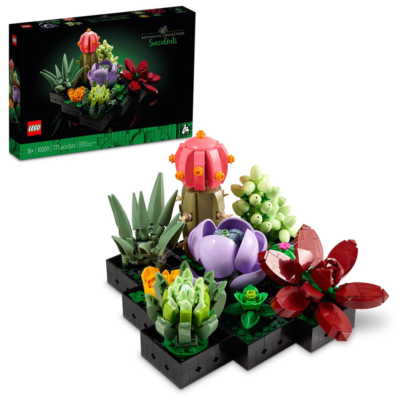 LEGO The Botanical Collection Succulents Building Set – 10309, 771-pcs, Ages 18+ D3