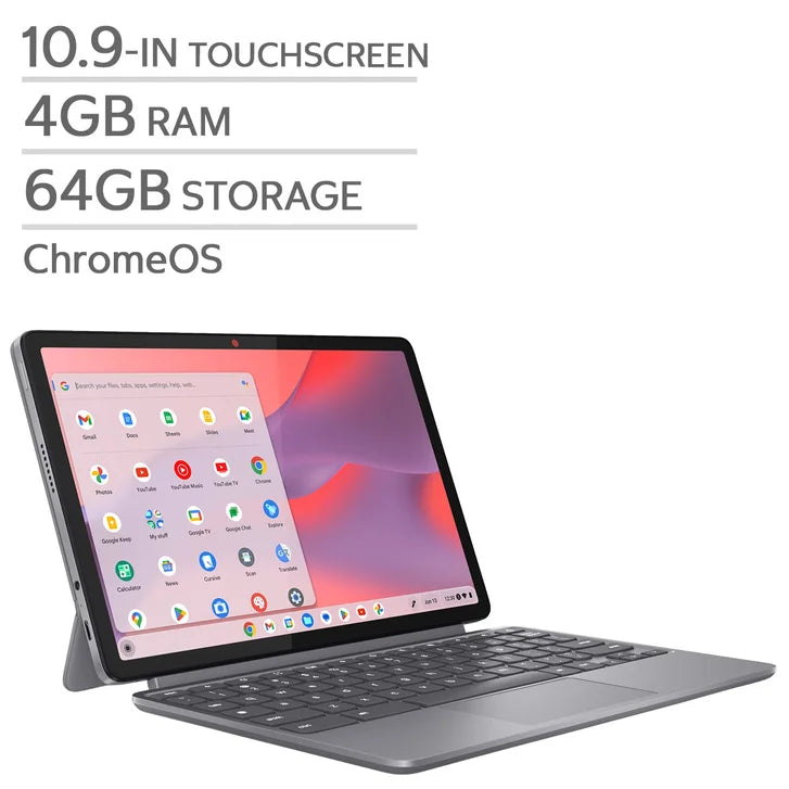 Lenovo Duet 10.9-in 2-in-1 Touchscreen Chromebook Bundle, MediaTek Kompanio 838, 4GB RAM, 64GB Storage Y8
