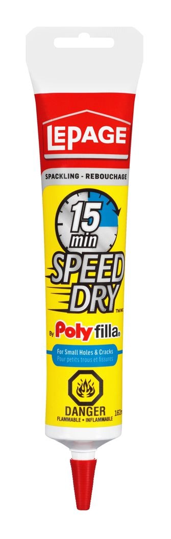 LePage Polyfilla 15-Minute Speed Dry Spackling, Fills Small Holes & Cracks, White, 162-mL U7