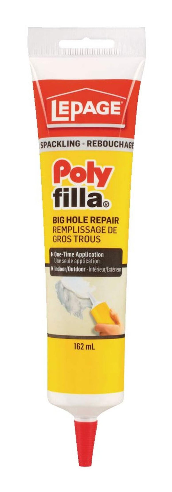LePage Polyfilla Big Hole Repair Spackling, Hole & Crack Filler, Indoor/Outdoor Use, Assorted Sizes J1