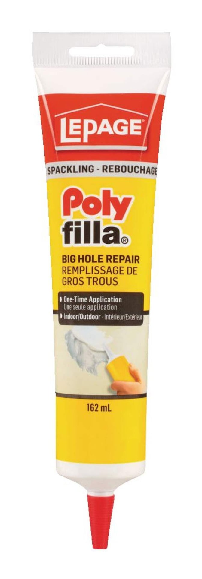 LePage Polyfilla Big Hole Repair Spackling, Hole & Crack Filler, Indoor/Outdoor Use, Assorted Sizes J1