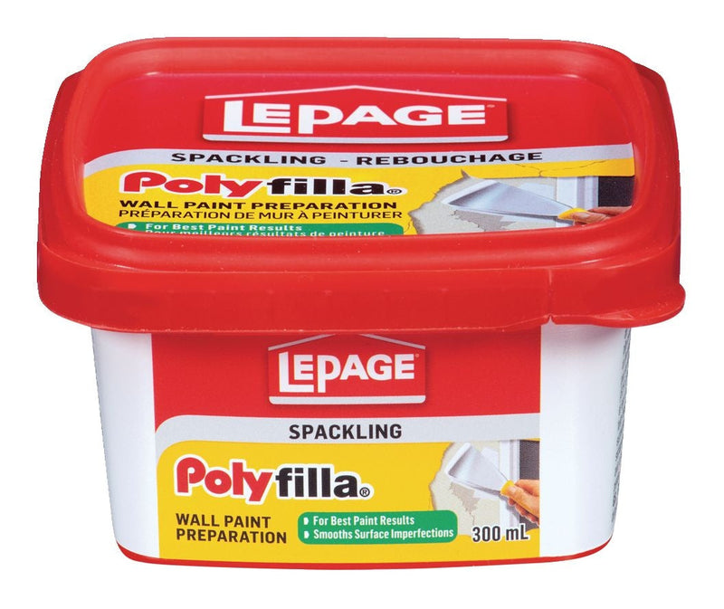 LePage Polyfilla Wall Paint Preparation Spackling, Hole/Crack Repair Filler, White N8