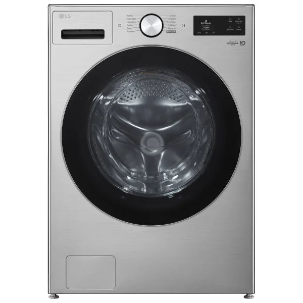 LG 27 in. 5.8 cu ft. Graphite Steel Front Load Washer with AI DD and TurboWash Z1