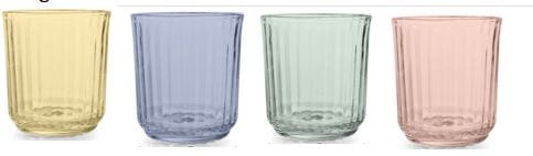 LIBBEY Panello Mixed Colour Rocks Glass Set, 4-pk U7