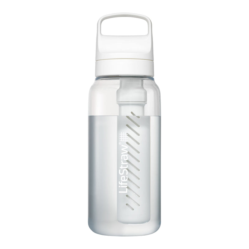 LifeStraw GO Series Water Bottle, 1-L, White H2