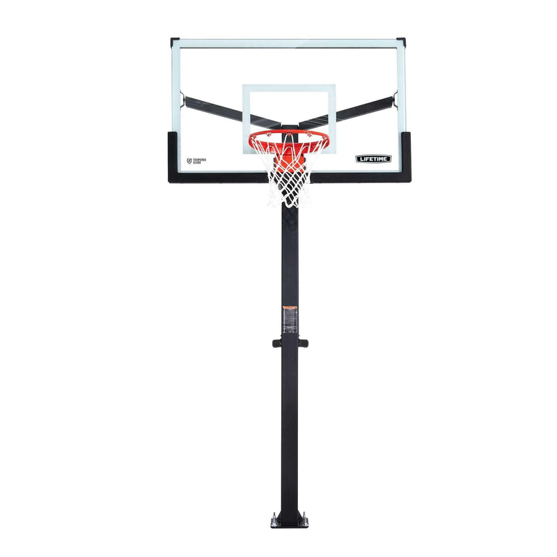 Lifetime Mommoth Bolt Down Basketball Hoop with 60-in Tempered Glass V9