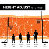 Lifetime Mommoth Bolt Down Basketball Hoop with 72-in Tempered Glass