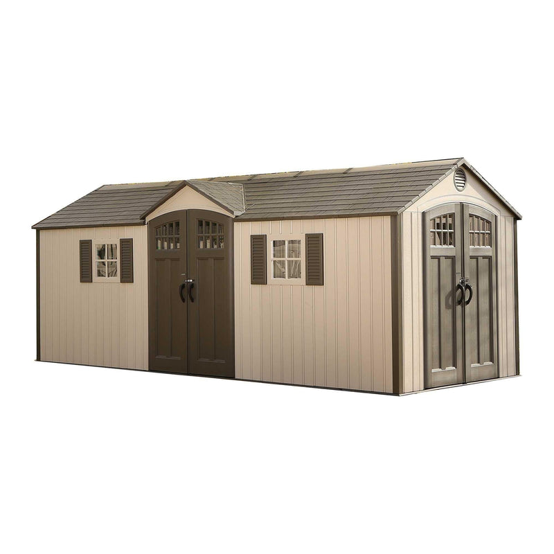 Lifetime Outdoor Storage Shed with Dual Side Entry, 20 x 8-ft B6