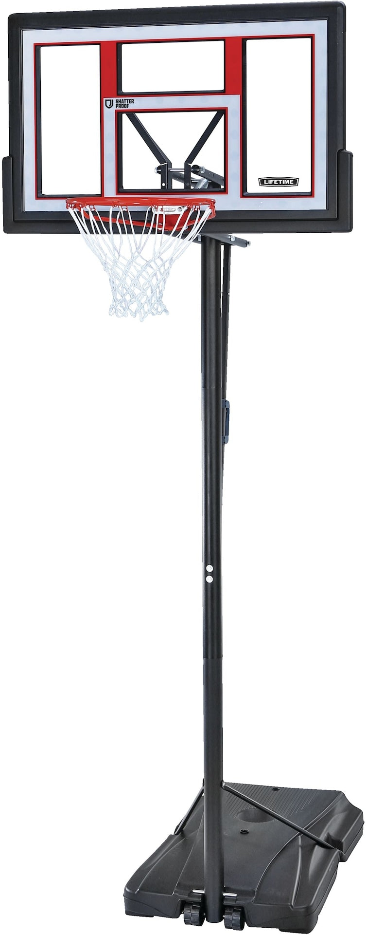 Lifetime Portable Adjustable Basketball Backboard, Hoop & Net System, 50-in W6