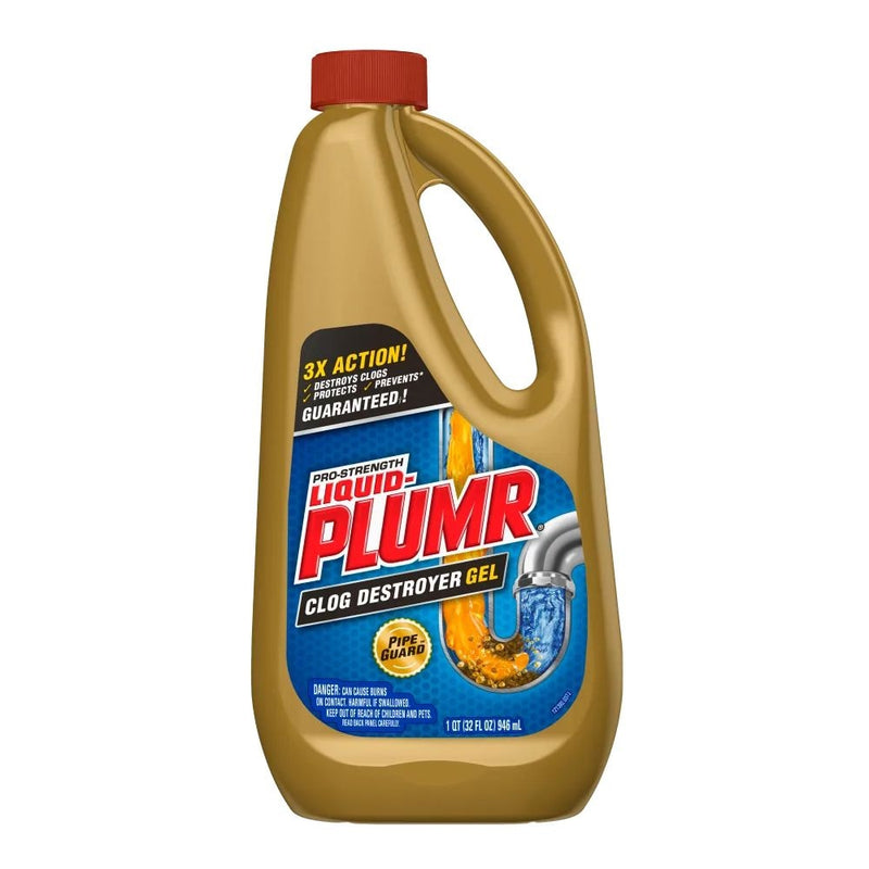 Liquid-Plumr Pro Strength Kitchen Clog Destroyer Gel, Lemon Scent, 946-mL N6