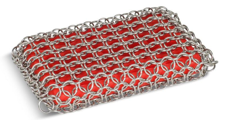 Lodge Dishwasher-Safe Cast Iron Scrubbing Pad, Red G9