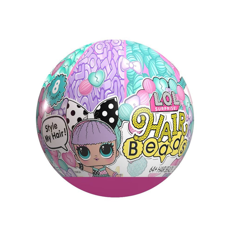 L.O.L. Surprise Hair Beads Tots with 60+ Hair Beads, Collectible Doll, Assorted, Ages 4+ T3